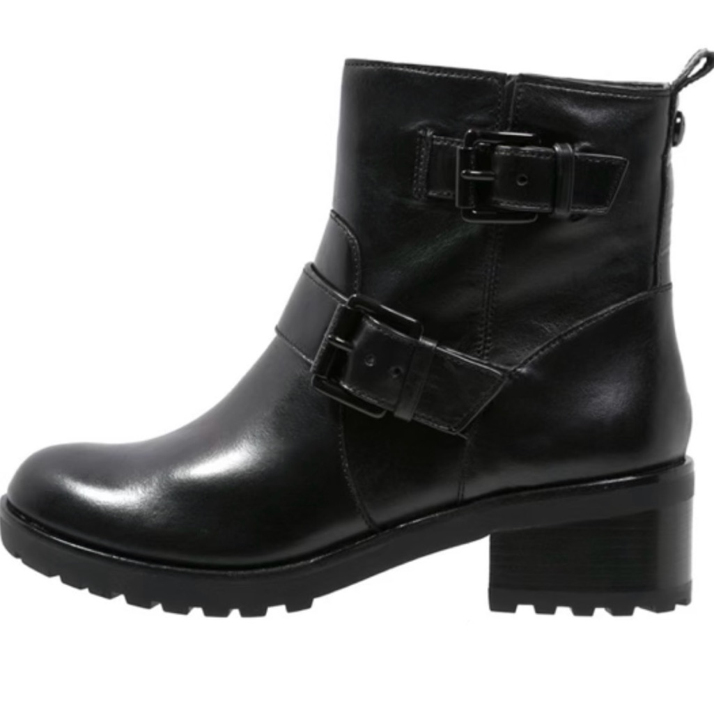 Michael Kors Black Ankle Boots With Buckle Detail